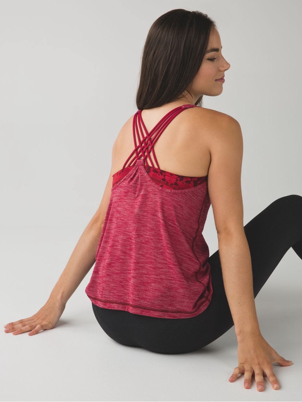 Lululemon Sunset Salutation Tank - 
Heathered Cranberry - Picture 3 of 8